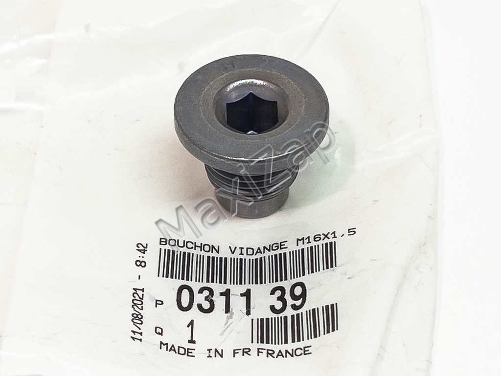 031139 PEUGEOT / CITROEN Пробка сливная картера двигателя PSA 1.6 VTi 16V (16x150)