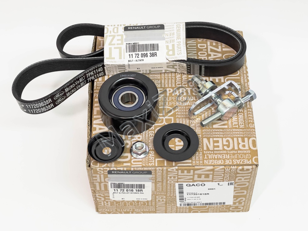 117201618R RENAULT Ремень генератора + ролик H4M HR16 ВАРИАТОР