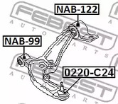 0220C24 ASVA ОПОРА ШАРОВАЯ НИЖНЕГО РЫЧАГА