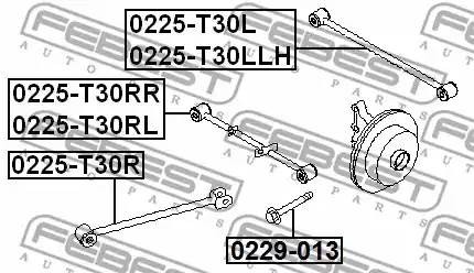 0225T30RR ASVA ТЯГА ЗАДНЯЯ ПОПЕРЕЧНАЯ ПРАВАЯ