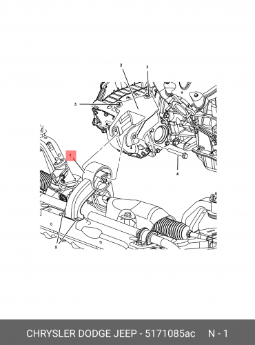 05171085AC CHRYSLER Опора двигателя
