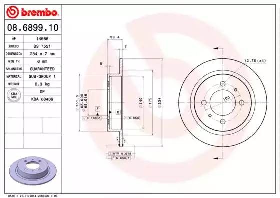 08689910 BREMBO Тормозной  диск