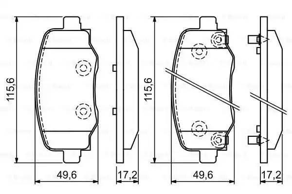 0986494930 BOSCH Комплект  тормозных  колодок