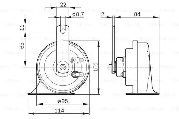 0986AH0501 BOSCH ЗВУКОВОЙ  СИГНАЛ