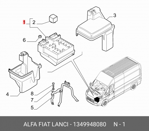 Фиат дукато реле и предохранители Купить 1349948080 FIAT / ALFA / LANCIA 1349948080 FIAT / ALFA / LANCIA Блок комм