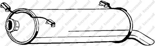 135697 BOSAL Tlumik  ukladu  wydechowego  tyl  CITROEN  XANTIA  1.8/1.9D/2.0  03.93-04.03