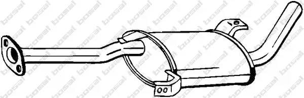 145185 BOSAL Tlumik  ukladu  wydechowego  srodkowy  NISSAN  TERRANO  II  2.7D  02.93-09.07