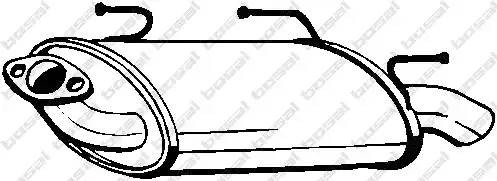 145605 BOSAL Tlumik  ukladu  wydechowego  tyl  NISSAN  ALMERA  II  1.5D/2.2D  03.00-09.06