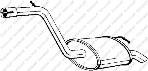 154187 BOSAL Глушитель  выхлопных  газов  конечный