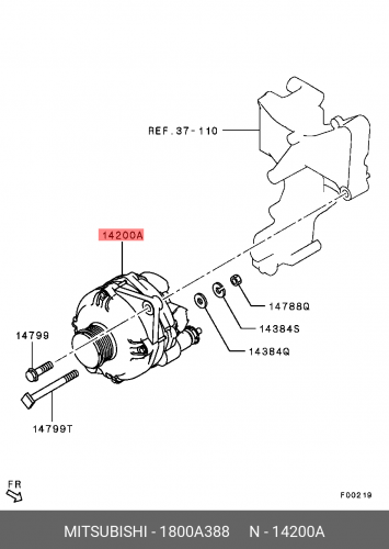 1800A388 MITSUBISHI Генератор в сборе