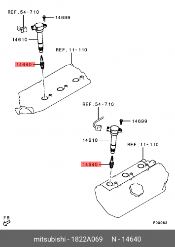 1822A069 MITSUBISHI Свеча зажигания
