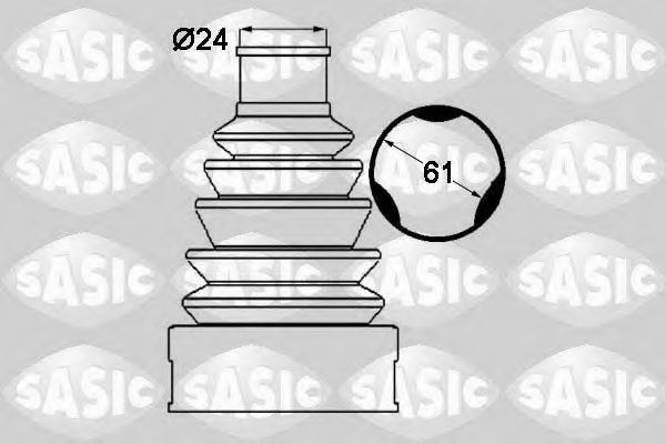 1904018 SASIC Oslona  przegubu  przod/wewnatrz  (fi:  24/61)  (dl.94)  (kpl.)  RENAULT  LAGUNA  II  1.6-2.0  03.01-12.07