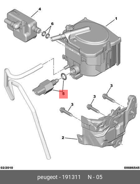 191311 PEUGEOT / CITROEN Датчик воды в топливном фильтре DW/DV
