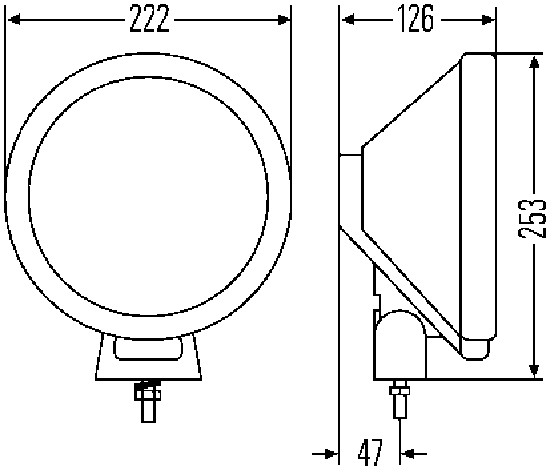 1F8006800221 HELLA Фара  дальнего  света  -  автомобиля  -  12V