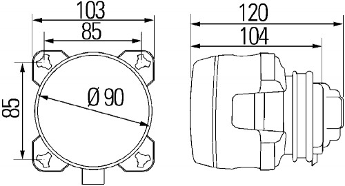 1K0008191007 HELLA Reflektor  P  (H7)