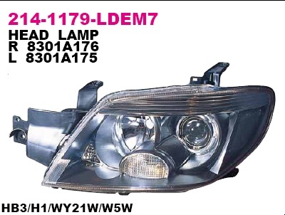 2141179RLDEM7 LORO Reflektor  P  (H1/HB3,  elektryczny,  kolor  wkladu:  czarny)  MITSUBISHI  OUTLANDER  I  01.02-10.06