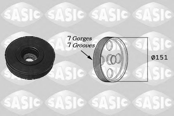 2154017 SASIC РЕМЕННЫЙ  ШКИВ,  КОЛЕНЧАТЫЙ  ВАЛ