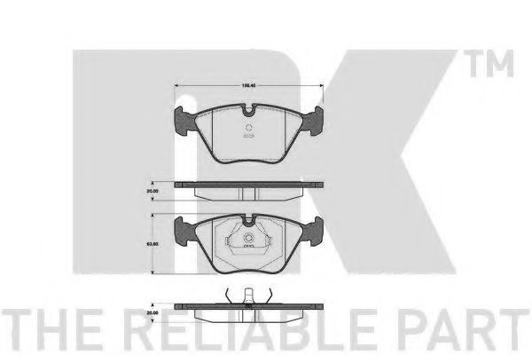 221508 NK К-КТ КОЛОДКИ ПЕР BMW E36/E46/E34/E32 1.8I-5.0I/2.5TD/TDS 24V 88-