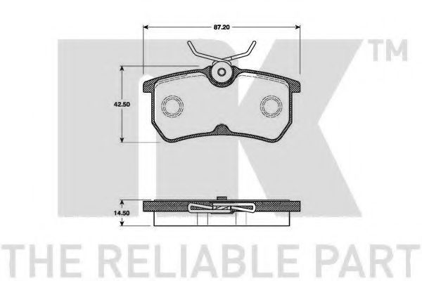 222550 NK комплект колодок дисковых FORD FIESTA V 05-: FOCU