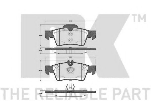 223353 NK КОЛОДКИ ТОPМОЗНЫЕ ДИСКОВЫЕ К-Т