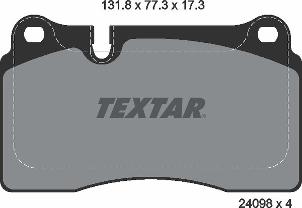 2409801 TEXTAR Колодки тормозные