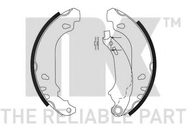 2737636 NK Колодки тормозные барабанные Peugeot 206 98-