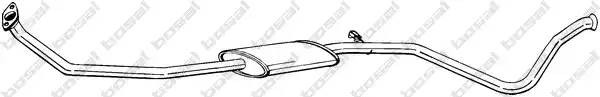 288891 BOSAL Tlumik  ukladu  wydechowego  srodkowy  PEUGEOT  306  1.4/1.6  04.93-07.01
