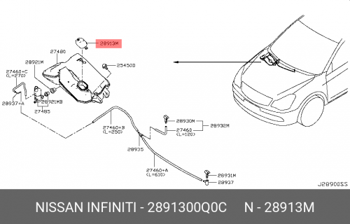 Предохранитель омывателя лобового стекла альмера классик Купить 2891300Q0C NISSAN / INFINITI 2891300Q0C NISSAN / INFINITI Крышка бачка с/