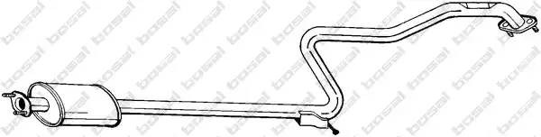 290109 BOSAL Средний  глушитель  выхлопных  газов