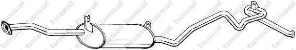 296297 BOSAL Tlumik  ukladu  wydechowego  tyl  MITSUBISHI  L  400  2.5D  05.95-06.05