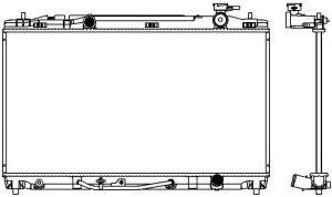 34618506 SAKURA Радиатор TOYOTA CAMRY 2.4 2006 - 2011 TOYOTA VENZA 2.7 2008 - по наст. время