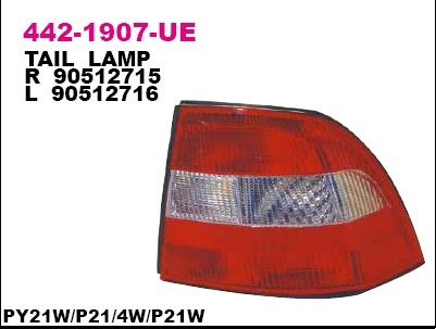 4421907LUE DEPO Фонарь задний OPEL VECTRA B 95-98