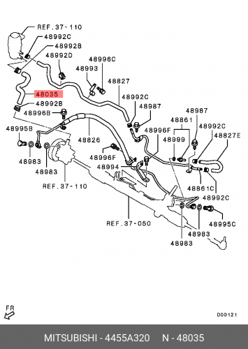 4455A320 MITSUBISHI Шланг ГУР