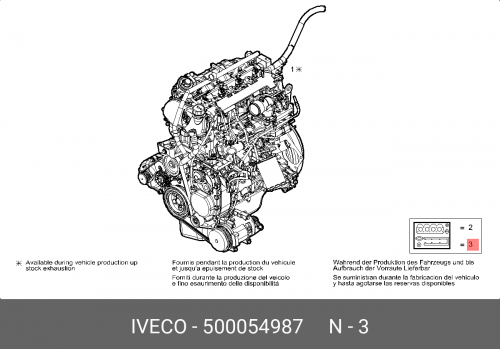 500054987 IVECO Набор прокладок ДВС  IVECO DAILY