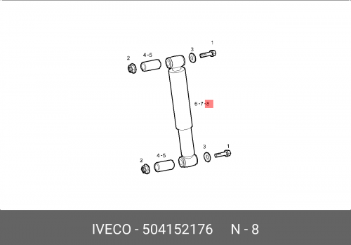504152176 IVECO Амортизатор передний