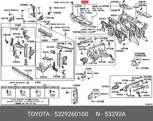 5329260100 TOYOTA / LEXUS Накладка передней панели