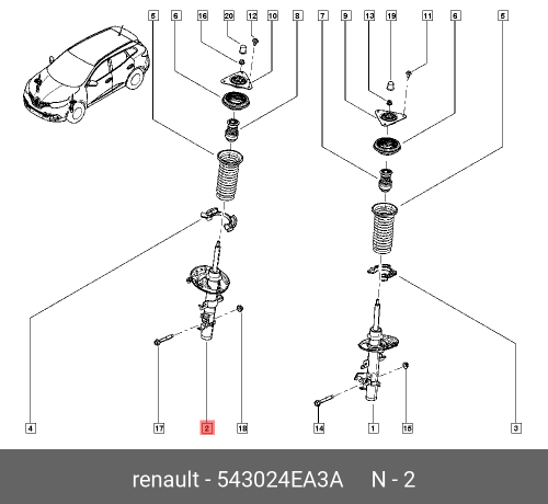 543024EA3A RENAULT