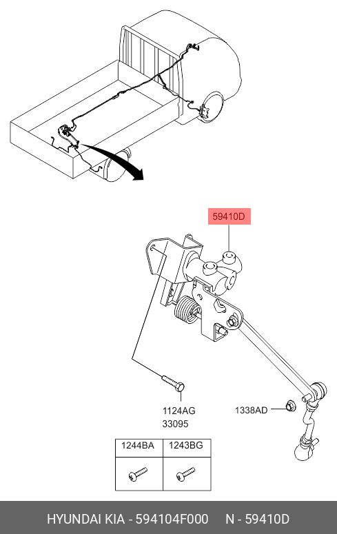 594104F000 HYUNDAI/KIA Peгyлятop тopмoзныx ycилий