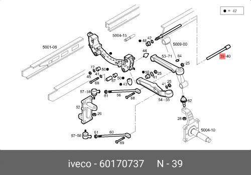 60170737 IVECO Торсион передний Iveco Daily