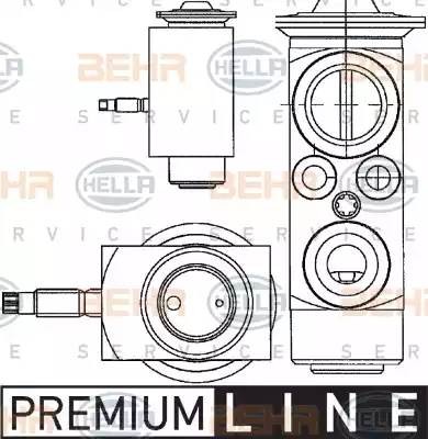8UW351234401 HELLA Расширительный  клапан,  PREMIUM  LINE