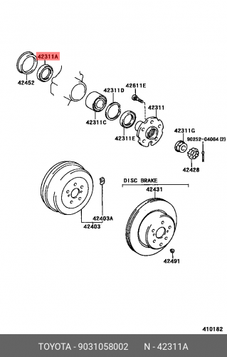 9031058002 TOYOTA / LEXUS САЛЬНИК