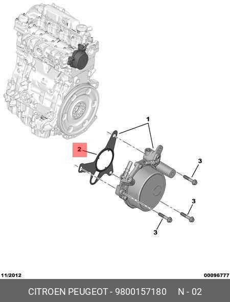 9800157180 PEUGEOT / CITROEN Проклака насоса