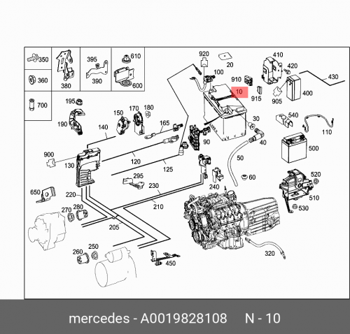 A0019828108 MERCEDES-BENZ Аккумулятор 12V, 80Ah