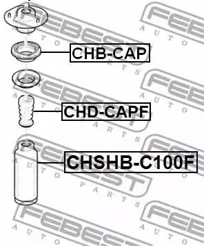CHBCAP FEBEST ПОДШИПНИК ОПОРЫ ПЕРЕДНЕГО АМОРТИЗАТОРА (CHEVROLET CAPTIVA (C100) 2007- OPEL ANTARA 2006-)