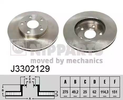 J3302129 NIPPARTS ДИСК ТОРМ ПЕРЕД  C32130