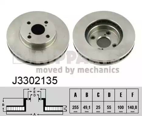 J3302135 NIPPARTS Диск тормозной передний