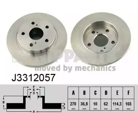 J3312057 NIPPARTS ДИСКИ ЗАД