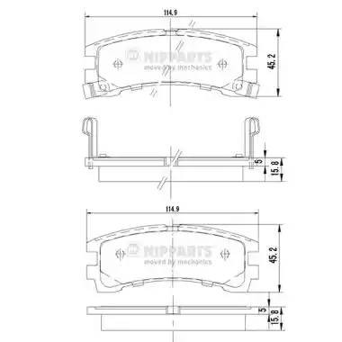 J3611028 NIPPARTS Колодки зад WD21(44060-32G85)