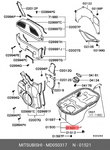 MD050317 MITSUBISHI Прокладка