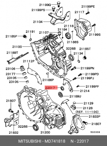 MD741818 MITSUBISHI Сальник дифференциала